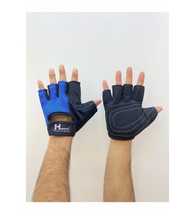 Fitness Ağırlık Eldiveni Bisiklet Eldiveni Mavi-L/XL