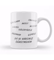 Öğretmen Günü Öğretmene Güzel Söz 01 Kupa Bardak Porselen