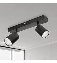 RİOLİGHT MODERN SİYAH SALON4,MUTFAK,GİYİNME ODASI,CAFELER İÇİN GÜN İŞİĞI METAL 2Lİ SPOT(AMPUL DAHİL)