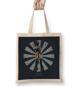 Kitana Retro Japanese Mortal Kombat Bez Çanta Uzun Saplı