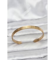 316L Çelik Gold Renk Ayetel Kürsi Yazılı Bileklik 5886 - HPSBYI3194-8124