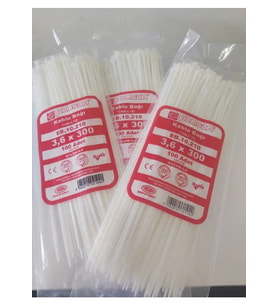 Pemsan 3.6X300 Plastik Cırt Kelepçe Kablo Bağı BEYAZ 100'Lu Paket