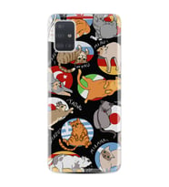 Samsung a71 A72 A73 A7 A9 2018 C7 C9 Kılıf Desenli Silikon Miyavlamalar 1793