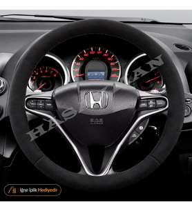 Honda Civic FB7 Dikme Direksiyon Kılıfı Alcantara Süet Monza Black Elegance-Executive 2012-2014
