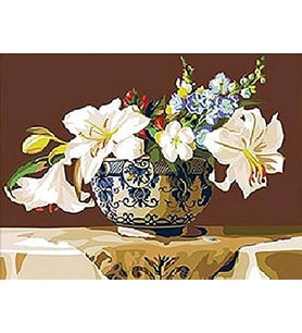 Zarif Kase Sayılarla Boyama Seti 40x50 cm (Tuvale Gerili)