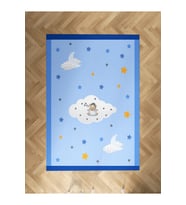 MEKTA HOME BEBEK VE ÇOCUK ODASI Bulut Üzerinde Uyuyan Kuzu Desenli Halı