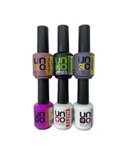 Fontenay Uno Elastic-Rubber-Strong Base Coat , Diamon Shield-Matte-S.Shine Top Coat 15ml 6'Lı Set