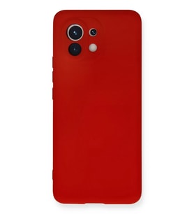 Mi 11 Kılıf Nano içi Kadife Silikon - Kırmızı