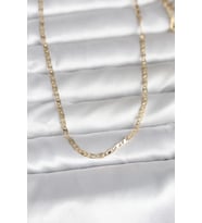 Mey İthalat® CM 14K Renk Yassı Zincir Model 60 cm Kadın Kolye