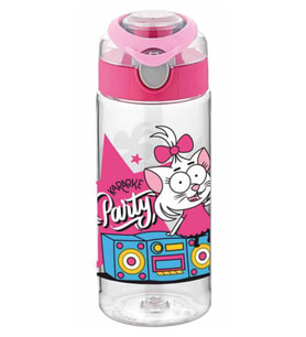 Kral Şakir Desenli Pembe Tritan Matara 500 Ml