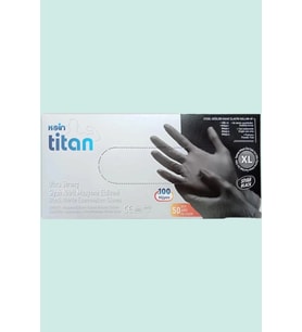 Koin Titan Nitril Eldiven XL 50li Dayanıklı İş Güvenliği Eldiveni Tozsuz Hijyenik