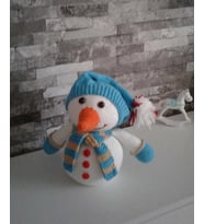 Şapkalı Kardan Adam Amigurumi Organik Oyuncak