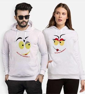Tshirthane My Valantine Sevgili Kombinleri Kapüşonlu Kombini (Tek Ürün Fiyatıdır.)