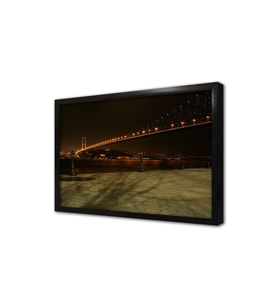 Gece Boğaziçi Köprüsü Çerçeveli Mdf Tablo