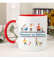 Babalar Günü Hediyesi Kupa Bardak (Kırmızı)