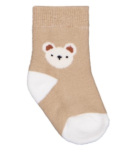 Civil Baby Mini Bear Havlu 6- 2'li Bebek Erkek Çorap Set - Standart 18 Ay