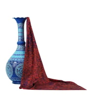 e38 EL İŞÇİLİĞİ KADIN RENKLİ EBRU EŞARP 90*90 cm - E0085