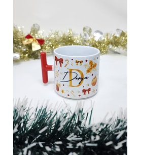 İsme Özel Kişiye Özel Gold Detaylı Yılbaşı Temalı Happy New Year Design T Kupa Bardak Latte Fincanı