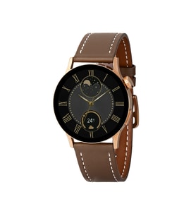 Fro LW38 Gold Kasa 38 mm Kahvrengi Kordon Akıllı Saat