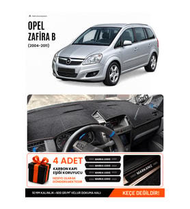 OPEL ZAFİRA B (2004-2011) Uyumlu Torpido Örtüsü Torpido Kılıfı - Siyah