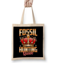 Cute Fossil Hunting Queen Girls Paleontologist Bez Çanta Uzun Saplı