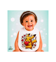 Pikachu Keten Bebek Mama Önlüğü – Yumuşak, Emici, Yıkanabilir, Özel Tasarım P158