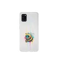 Samsung Galaxy A31 ile uyumlu Splash arı tasarımlı şeffaf silikon kılıf