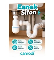 Esnek Hortumlu Lavabo Gider Sifonu Koku Önleyici Tıkanma Engelleyici Gider Seti