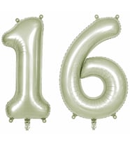 16 Rakam Folyo Balon Yeşil Rengi (76 cm)