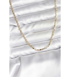 14K Gold Renk Kaplama Ezme Zincir Model CM Kadın Kolye 5886