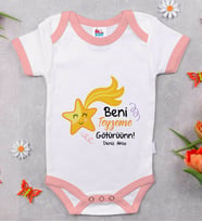BK Kids Kişiye Özel Pembe Bebek Body Zıbın - Model 50