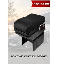 audi a3 2019 kol dayama geniş model Yastıklı Siyah Lüks Deri