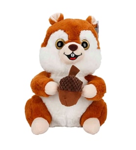 30 cm Boyunda Yumuşak Dokulu Sevimli Peluş Sincap (Kahverengi)