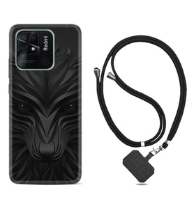Xiaomi Poco X3 Pro M4 Pro X4 Pro C40 10C Kılıf Boyun Askılı Silikon Black Fox 1325