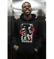 Tasarım Attack On Titan Levi Ackerman Baskılı Unisex Oversize Anime Karakter Hoodie