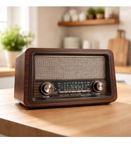 RT-810 Ahşap Görünümlü Nostaljik Radyo - Retro Tasarım Dekoratif Müzik Kutusu