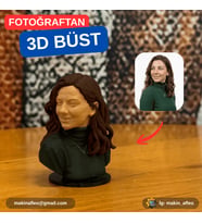 MakinaFleo Kişiye Özel Tek Kişilik Büst Figürü (8cm)