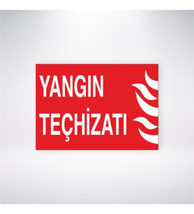 Yangın Teçhizatı 21x28 Arkası Yapışkanlı Levha