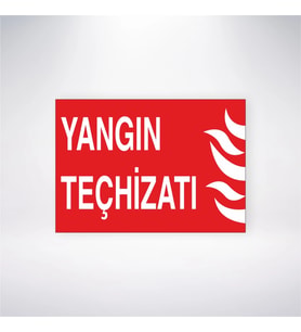 Yangın Teçhizatı 21x28 Arkası Yapışkanlı Levha