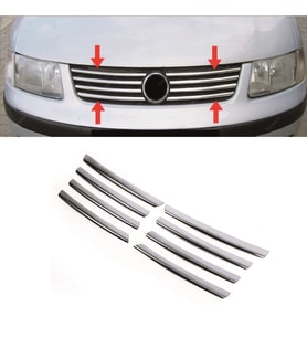 Vw Passat B5 Krom Ön Panjur Çıta 8 Parça 1998-2005