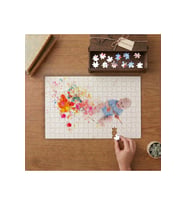 Boya Yapan Bebek Tasarımı 240 parça Ahşap Puzzle Ahşap Kutuda MP00699