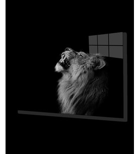Aslan Hayvan Cam Tablo 4mm Dayanıklı Temperli Cam
