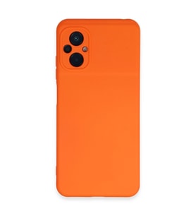 Xiaomi Poco M5 Kılıf Nano İçi Kadife Silikon - Turuncu
