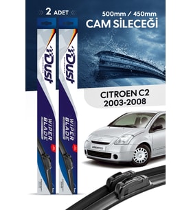 Citroen C2 Silecek Takımı 2003-2008 Uyumlu 500MM/450MM