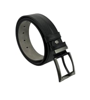 Siyah Suni Deri 4.5 cm. Genişlik Yarı Desenli Model Spor Erkek Kemer // 4500-021