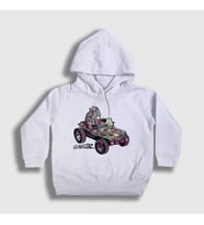 Presmono Unisex Çocuk Beyaz Geep Gorillaz Kapüşonlu Sweatshirt 402540tt (Beyaz)