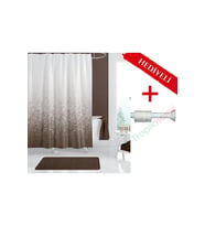 Kare Banyo Perdesi Askı Hediyeli 180x200cm Tek Kanat Duş Perdesi, Renkli Kare Desenbanyo Duş Perdesi