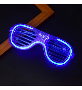 CHRİSTMAS BLUE LED LİGHT PARTY GLASSES MAVİ LED IŞIKLI GÖZLÜK YILBAŞI PARTİ GÖZLÜĞÜ PANJUR GÖZLÜK