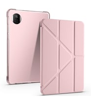 Honor Pad X7 8.7 Uyumlu Kılıf Zore Tri Folding Kalem Bölmeli Standlı Kılıf (Rose Gold Altın)