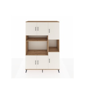 Hyperion Dolap 9 Raflı 6 Kapaklı 132x44x195 Çam-Aytaşı/Çam